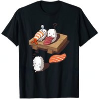 Funny Japanese Nigiri Sushi Sleepwalking Tee Men Women Short-sleev Fashion Graphic Tshirts Harajuku Casual Streetwear Tops