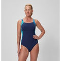 Maillot de bain Femme Luna Lustre imprimé bleu marine/bleu