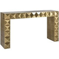 Luxe Brushed Gold Console Table