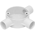 Greenbrook 20mm PVC Conduit Tee Box - White