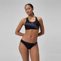 Ensemble bikini Femme Placement noir/pêche