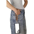 Acrylic Metal Chain Phone Strap - Brown by Goddiva Accessories