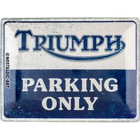 Nostalgic-Art Blechschild 30 x 40 cm Triumph - Parking Only - Motorradzubehör - Geschenkideen