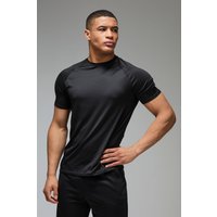 Camiseta Man Active Regular Essentials Ligera Para El Gimnasio De Ranglán, Negro