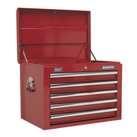 Sealey Superline Pro Topchest 5 Drawer with Ball-Bearing Slides - Red