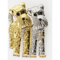 Broche deux chiens avec détails strass