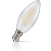 Crompton Candle LED Light Bulb B15 4.2W (40W Eqv) Dim Warm White Pearl Filament Small Bayonet Frosted