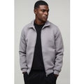 Chaqueta Harrington De Scuba Con Unión, Gris