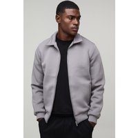 Chaqueta Harrington De Scuba Con Unión, Gris