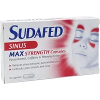 Sudafed Sinus Max Strength Capsules - 16 capsules