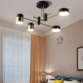 Modern Black & Gold LED Flush Ceiling Light with 3 Colour Temperatures