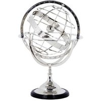Casa Padrino Luxus Globus Nickel Finish Silber HÃ¶he: 29 cm - Luxus Kollektion - Art Deco