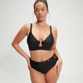 Haut Femme effet galbant Triangle noir