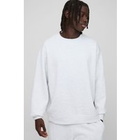 Basic Oversized Crew Neck Sweatshirt, Gris