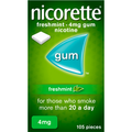 Nicorette Freshmint Sugar Free 4mg Gum 105