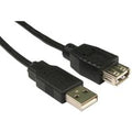 0.25m USB2.0 Type A (M) to Type A (F) Extension Cable - Black
