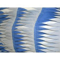 Deadstock Embroidered Sheer Chiffon Fabric Ivory & Blue