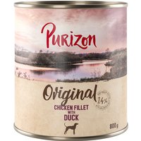 Purizon Original Adult 6 x 800 g - Filetto di pollo con Anatra, Carote e More