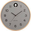 Wall Clock Natural Cuckoo Birch Wood