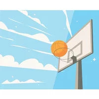Origin Murals Mural Graphic Basketball Hoop Large Mural MUR320L