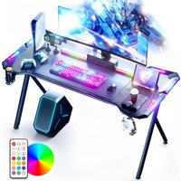 Dowinx LED Gaming Desk Black, 140*60