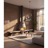 49,5x19,5 cm DS - Choco (Brązowy) - Panel ścienny 3D beton architektoniczny