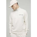Sudadera Gruesa Con Cremallera Y Cuello Alto Edizione, Cream
