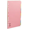Concord Subject Dividers 10-Part Multipunched 160gsm A4 Assorted Ref