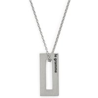 1.5g Polished & Brushed Sterling Silver Necklace