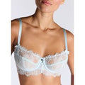 Boux Avenue Naomi sheer lace balconette bra - Duck Egg - 32B
