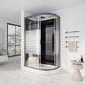 Home Deluxe Doccia a vapore con cascata e sauna a vapore BLACK PEARL - 120 x 80 cm destra