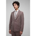 Slim Fit Herringbone Suit Blazer, Brown