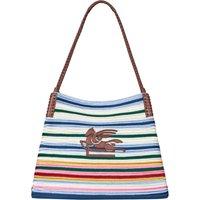 Libra striped fabric shopping bag