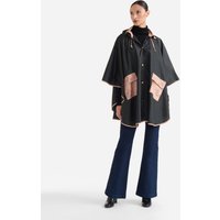 Poncho impermeabile lungo Nero