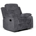 Worrall 1 Seater Reclining Armchair Grey Fabric