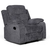 Worrall 1 Seater Reclining Armchair Grey Fabric