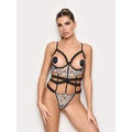 Body sfoderato con ferretto in tulle ricamato – Privè Frivolous / NERO / 3
