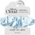 Silver Cloud Satin+ Oversized Soft Hair Scrunchie Santorini Blue