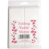 White Folding Vanity Mirror