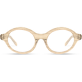 Aila Crystal Brown Pearl Demi Frame Glasses