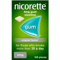 Nicorette Original Sugar Free 4mg Gum 105