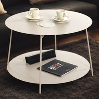Evanston Metal Coffee Table With Undershelf In Grey