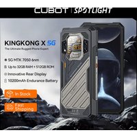 CUBOT KINGKONG X, Rugged Smartphone 5G, 32GB RAM(16GB+16GB), 256/512GB ROM, 10200mAh, 6.583-Inch 120Hz Screen, NFC,WiFi 6, 100MP