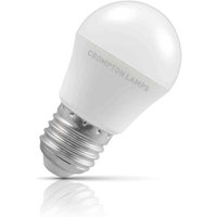 Crompton Golfball LED Light Bulb E27 4.9W (40W Eqv) Daylight Opal Round Screw Frosted