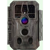 Caméra de Chasse, 64MP 1296P avec Son et Vision Nocturne, IP66 Étanche et No Glow LED Infrarouge, Activé par Le Mouvement|A280 Camouflage Gris foncé