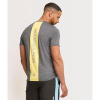 Mountain Peak Men's Linear Tech Tee, Black