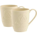 Belleek Classic Celtic 10oz Mugs Pair