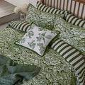 Burleigh x Bedeck of Belfast Hibiscus Kingsize Duvet Cover Set, Green