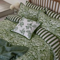 Burleigh x Bedeck of Belfast Hibiscus Kingsize Duvet Cover Set, Green