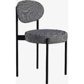 Araco Zenith Dining Chair Black/White Cotton/Linen